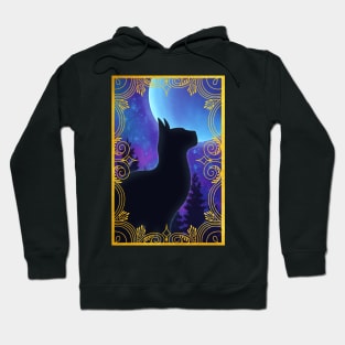 Moonlight Galaxy Forest Cat Hoodie